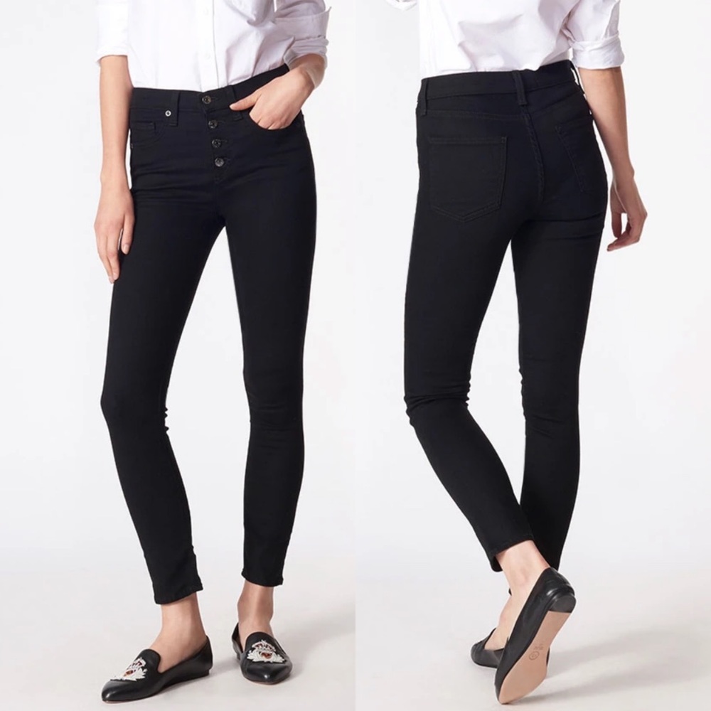 Veronica Beard Raven Black Debbie High-Rise Skinny Jeâ¦ - Gem